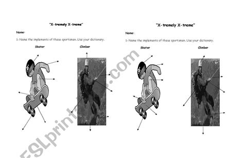 English worksheets: Extreme sports