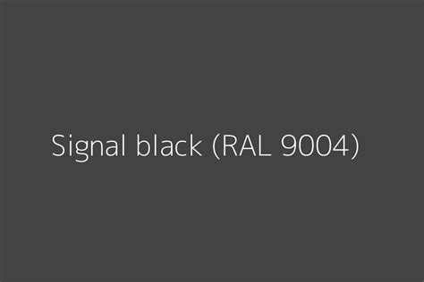 Signal black (RAL 9004) Color HEX code