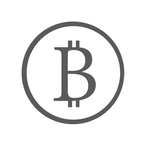 Bitcoin sign icon vector simple 14608641 Vector Art at Vecteezy