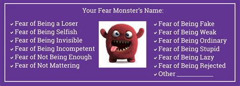 What’s Your Fear Monster’s Name? - Lead Life Well