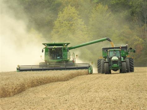 Harvesting soybeans - Ontario Federation of Agriculture