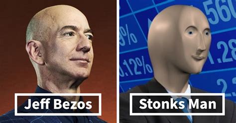 People Are Just Discovering How Oddly Similar Jeff Bezos And Stonks Man ...