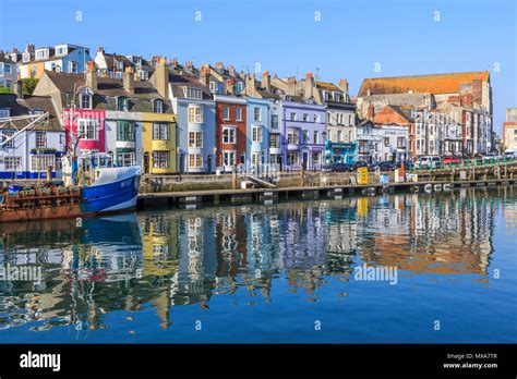 weymouth harbour and holiday seaside town , dorset, england, south coast, great britain, uk, gb ...