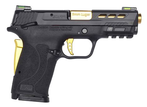 Smith & Wesson M&P9 Shield EZ Performance Center Gold 9mm Pistol, Thumb Safety, (2)-8Rd ...