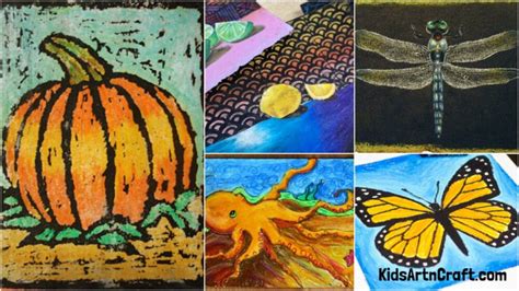 Oil pastel art projects for school - Kids Art & Craft