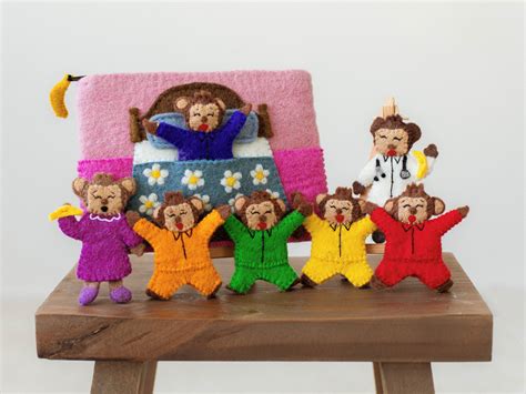 Five Little Monkeys - Finger Puppet Set – Chasing Whimsies