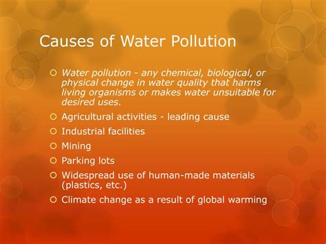 5 Causes Of Water Pollution