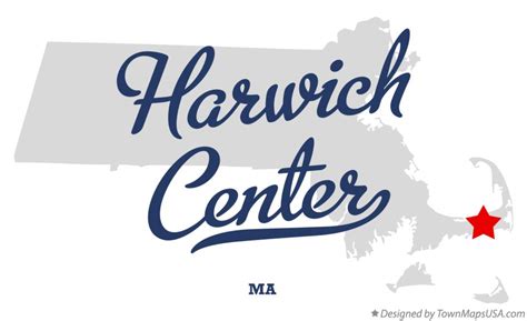 Map of Harwich Center, MA, Massachusetts