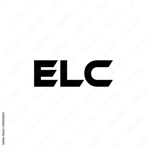 ELC letter logo design with white background in illustrator, vector logo modern alphabet font ...