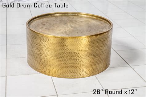 Gold Drum Coffee Table - Amazon Com Manila Hammered Barrel Coffee Table Project 62 Electronics ...