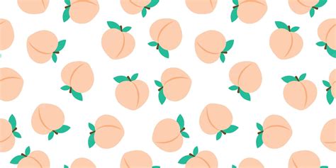 Download Cute Peach Pattern Whie Background Wallpaper | Wallpapers.com