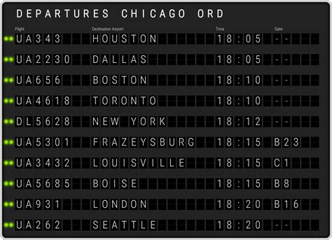 Chicago O'Hare Airport Departures [ORD] Flight Schedules & departure