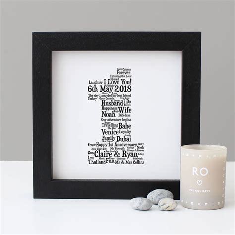 Personalised 'paper' 1st Anniversary Gift Print By Hope And Love | notonthehighstreet.com