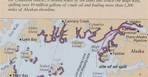 GIS Research and Map Collection: Map of Exxon Valdez Oil Spill from Ball State University Libraries