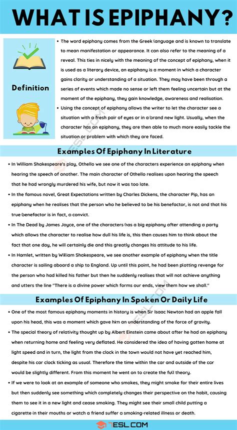 Epiphany: Definition and Examples in Spoken Language and Literature • 7ESL