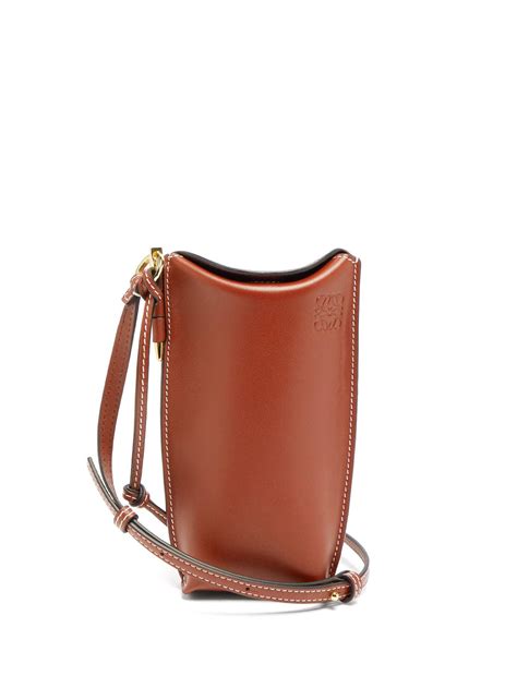 Loewe Gate Pocket Leather Cross Body Bag in Brown - Lyst