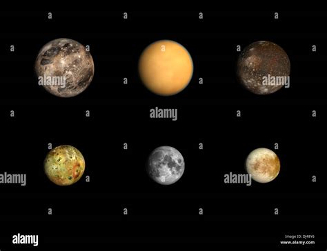 A Comparison of the Earth Moon and the Moons of Jupiter, Ganymede ...