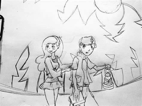 Mabel Dipper fanart sketch by Tsegaea on DeviantArt