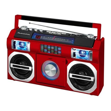 Studebaker Sb2145 80's Retro Street Portable Bluetooth Boombox With Fm ...