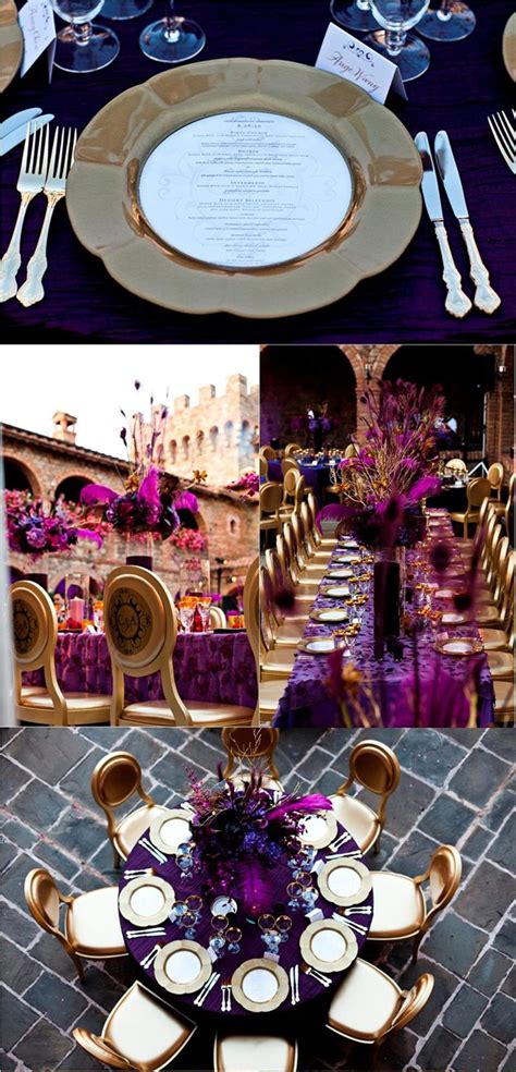 Wedding Inspiration: Stunning Purple + Gold Decor - Belle The Magazine