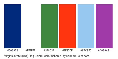 Virginia State (USA) Flag Colors Color Scheme » Blue » SchemeColor.com