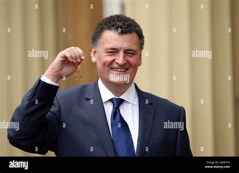 Screenwriter Steven Moffat at Buckingham Palace, London, after being ...