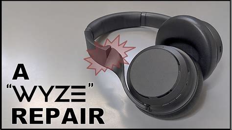 Replacing a broken hinge on the WYZE headphones - YouTube