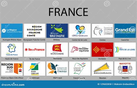 All Flags Regions of France. Stock Illustration - Illustration of gascony, emblem: 129602858