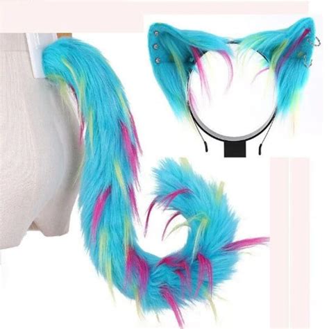 Furrysuit Cosplay Ears and Tail Set, Kids and Adults Furry Ears and ...