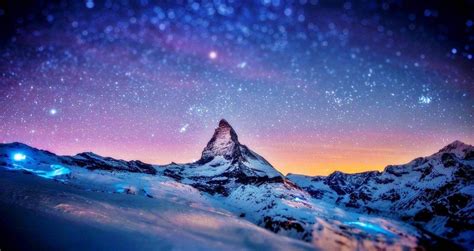 Snow Mountain Night Wallpapers - Top Free Snow Mountain Night Backgrounds - WallpaperAccess