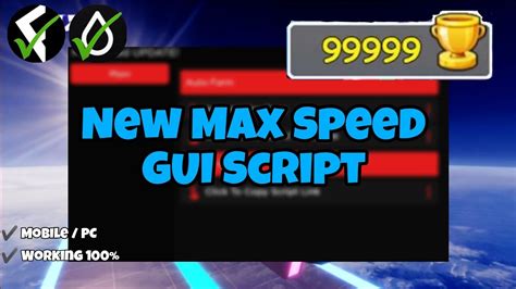 Max Speed Script for Roblox, PC/Mobile | Works on Hydrogen and Fluxus - YouTube