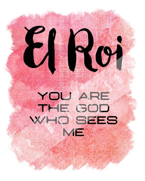 El Roi You Are the God Who Sees Me Printable Wall Art, Genesis 16:13 Bible Quote, Instant ...