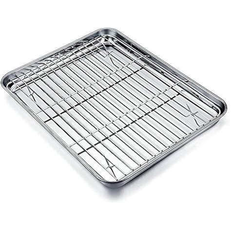 Baking Tray And Rack Set, Stainless Steel Pan Cookie Sheet With Cooling ...