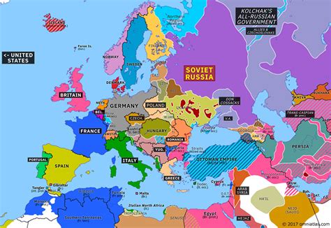 1918 Map Of Europe – Map Vector