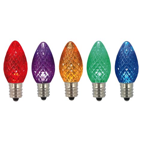 C7 Faceted LED Multi Color Twinkle Bulb 25/Box - Walmart.com