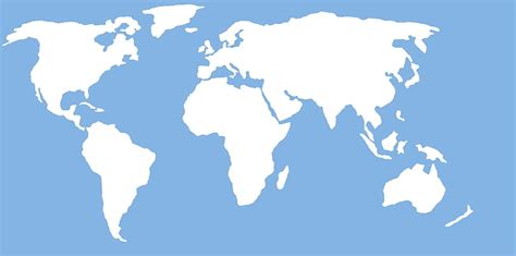 Simple World Map Outline With Countries