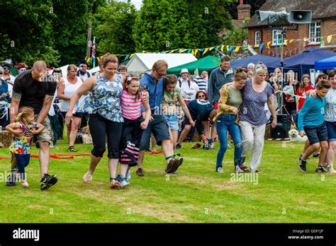 Families Take Part In A Traditional Three Legged Race At Fairwarp ...