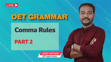 OET Grammar Comma Rules- Part 2 - YouTube