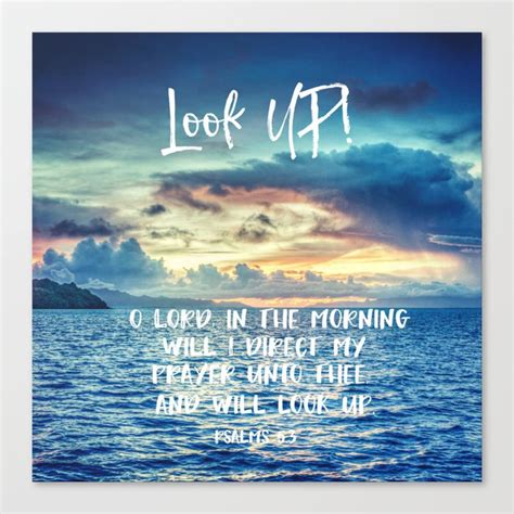 Ocean Sunrise Psalms Prayer Bible Verse Canvas Print by Quote Life Shop | Society6