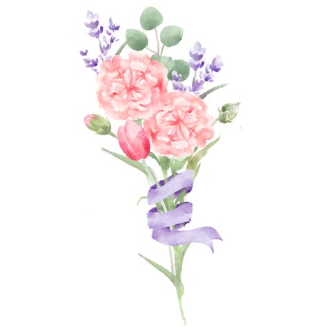 Carnation Watercolor PNG Image, Carnation Watercolor Bouquet, Carnation, Mother S Day ...