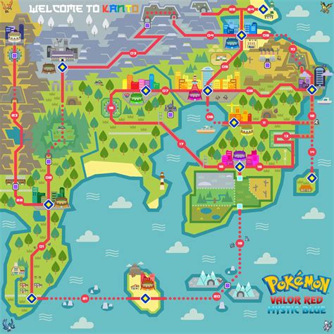 Redesigned Kanto Map : r/pokemon