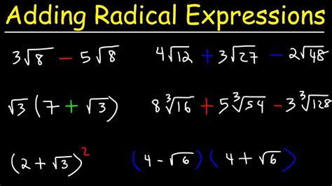 adding and subtracting roots