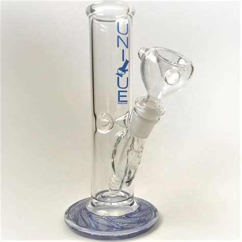 Unique Glass 8" Straight Tube Bong - Kings Pipes