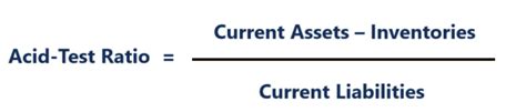 Acid Test Ratio (Quick Ratio) Formula,Example,Definition