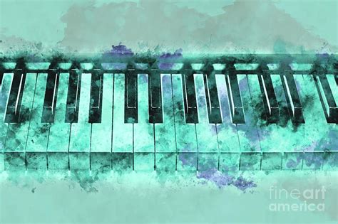 Piano Keyboard Watercolor art by Delphimages Photo Creations. Wall art, prints, posters, canvas ...