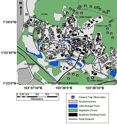 Study area, the green areas of Universiti Teknologi Malaysia campus... | Download Scientific Diagram