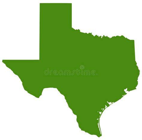 Texas Map - the Second Largest State in the United States Stock Vector - Illustration of united ...