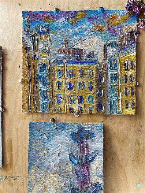 City View Painting Original Art Window Landscape Artwork | Etsy