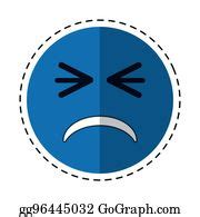 900+ Cartoon Unhappy Face Emoticon Funny Clip Art | Royalty Free - GoGraph