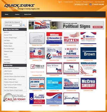 Political Signs. Design political campaign signs online